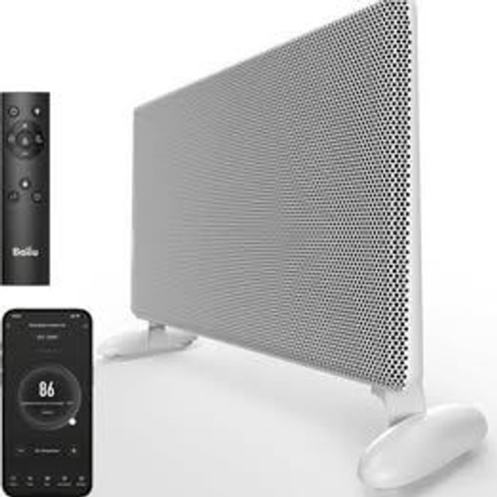 Bailu 24 Inch Mica Far Infrared Space Heater Smart App Remote Control White